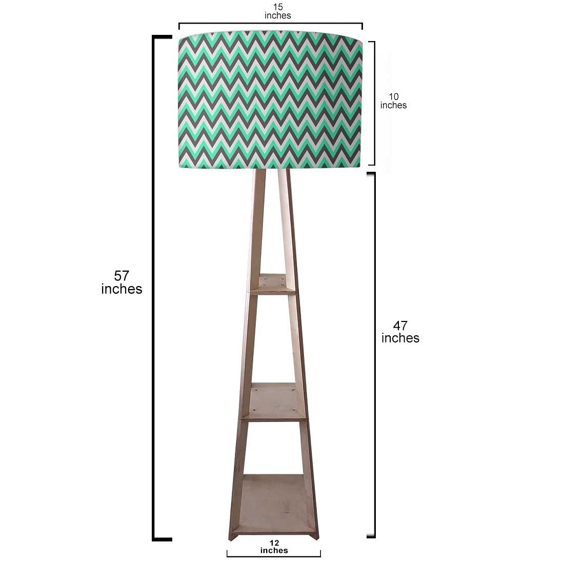 Floor Lamps for Bedroom Night Light - Mint Chevron Nutcase