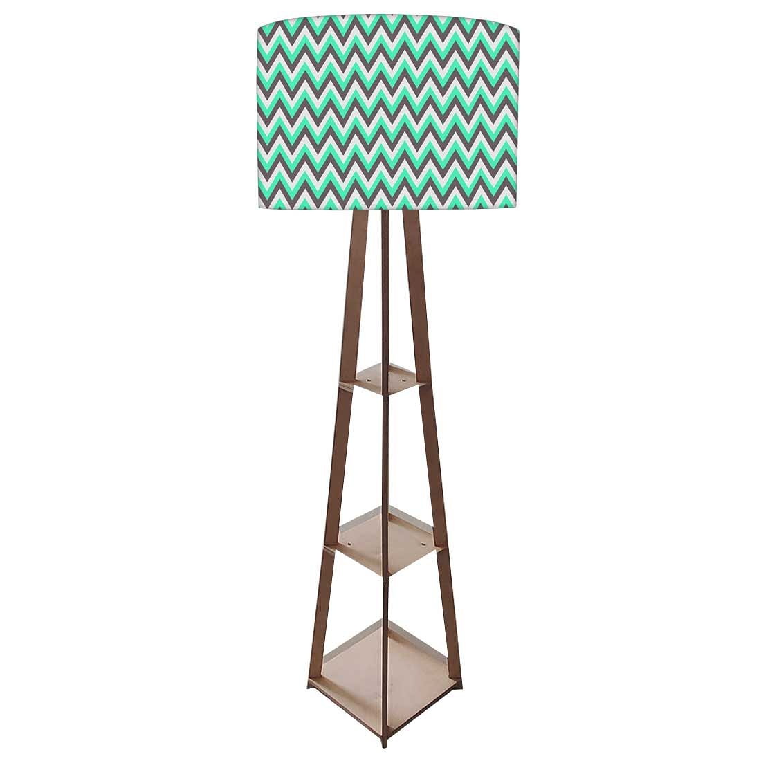 Floor Lamps for Bedroom Night Light - Mint Chevron Nutcase