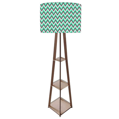 Floor Lamps for Bedroom Night Light - Mint Chevron Nutcase