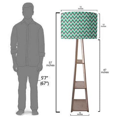 Floor Lamps for Bedroom Night Light - Mint Chevron Nutcase