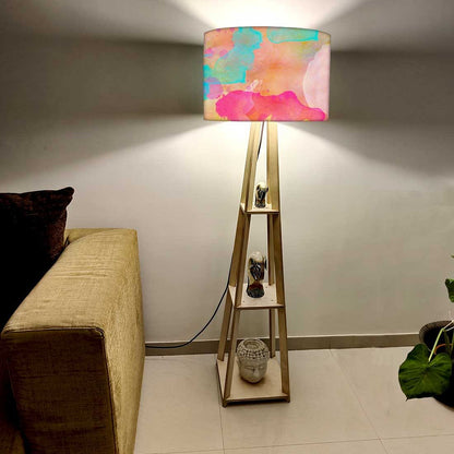 Wooden Multicolor Floor Lamps for Living Room Nutcase