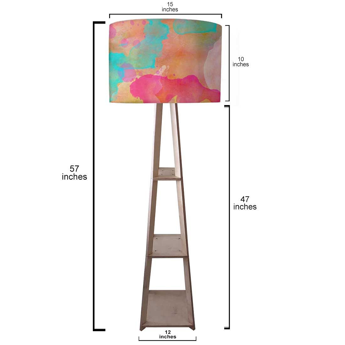 Wooden Multicolor Floor Lamps for Living Room Nutcase