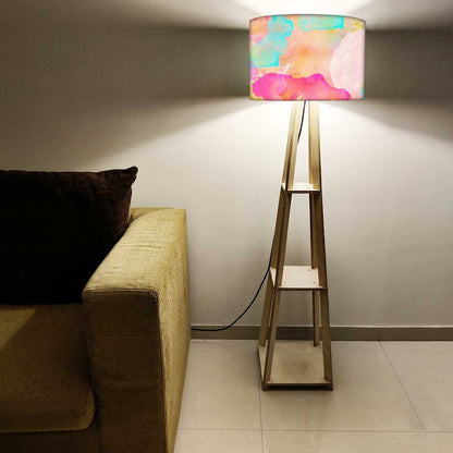 Wooden Multicolor Floor Lamps for Living Room Nutcase