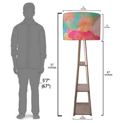 Wooden Multicolor Floor Lamps for Living Room Nutcase