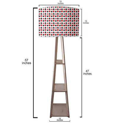 Wooden Standing Lamps for Living Room with Shelf - Poker Game Nutcase