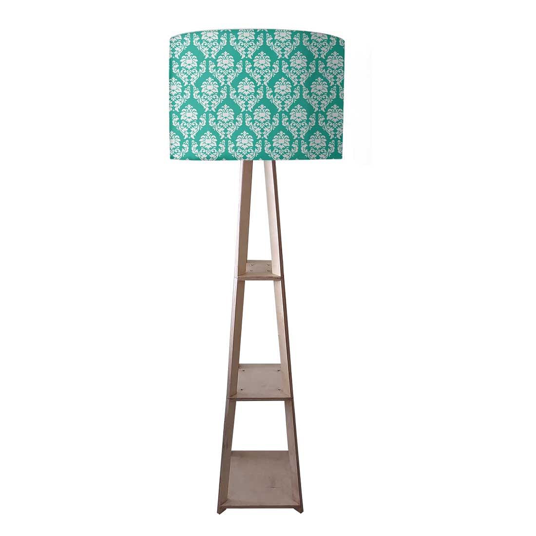 Modern Floor Lamps For Living Room - Blue White Damask Nutcase