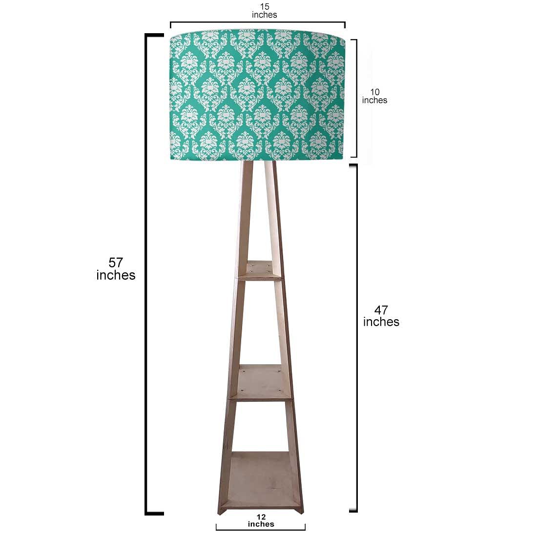 Modern Floor Lamps For Living Room - Blue White Damask Nutcase