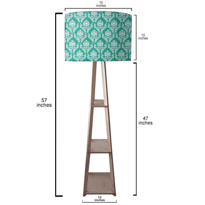 Modern Floor Lamps For Living Room - Blue White Damask Nutcase