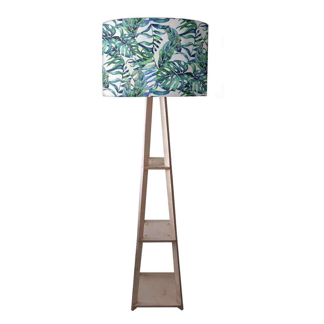 Tripod Large Floor Lamp for Bedside Light - Tropical Leaf Nutcase