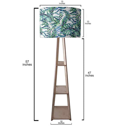 Tripod Large Floor Lamp for Bedside Light - Tropical Leaf Nutcase