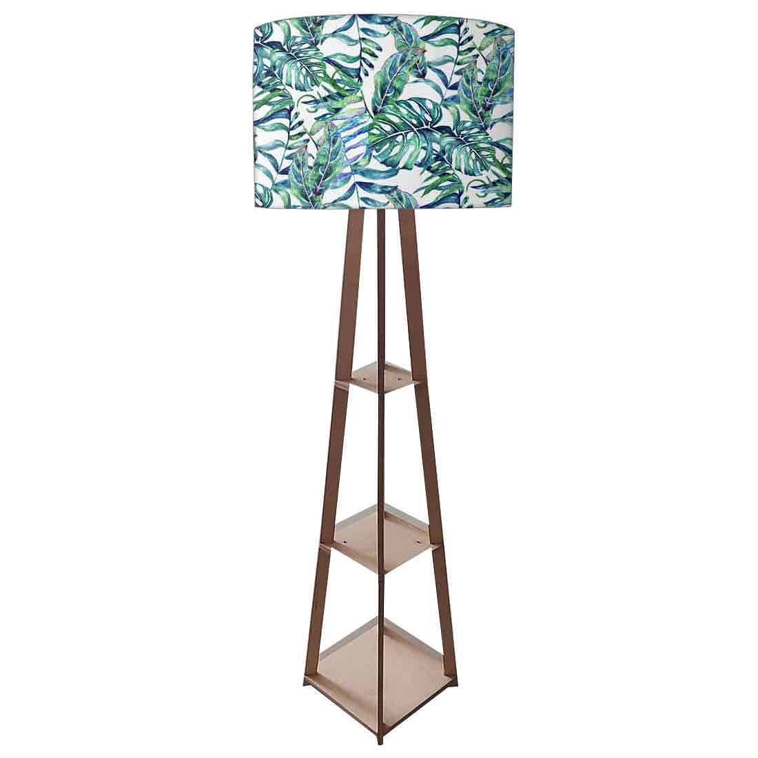 Tripod Large Floor Lamp for Bedside Light - Tropical Leaf Nutcase