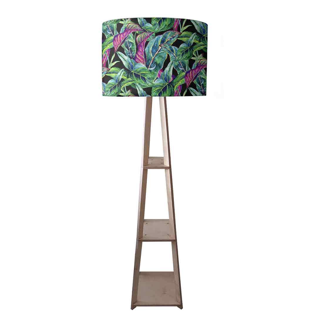 Tripod Floor Standing Lamps for Bedroom Night Light - Tropical Leaf Nutcase