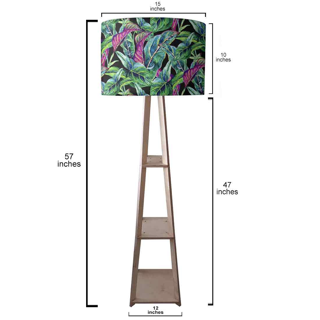 Tripod Floor Standing Lamps for Bedroom Night Light - Tropical Leaf Nutcase