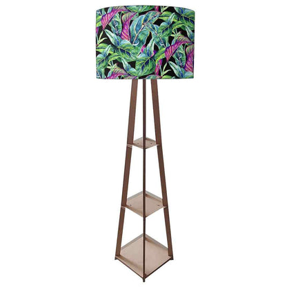 Tripod Floor Standing Lamps for Bedroom Night Light - Tropical Leaf Nutcase