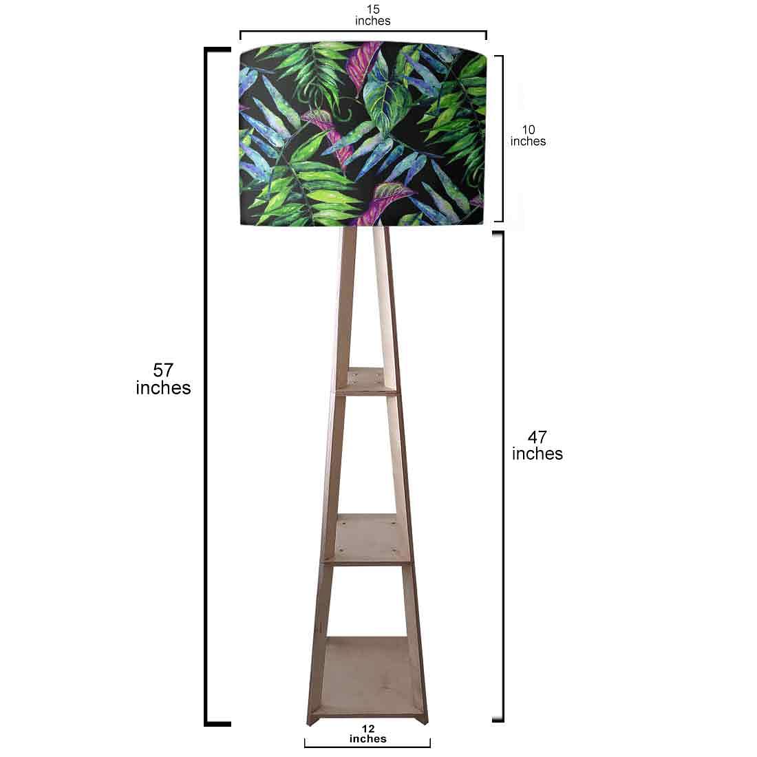 Standing Corner Floor Lamp for Living Room Light - Tropical Leaf Nutcase