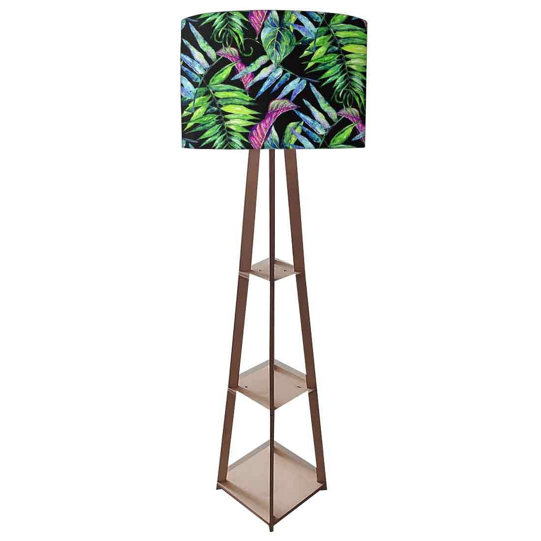 Standing Corner Floor Lamp for Living Room Light - Tropical Leaf Nutcase