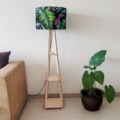 Standing Corner Floor Lamp for Living Room Light - Tropical Leaf Nutcase