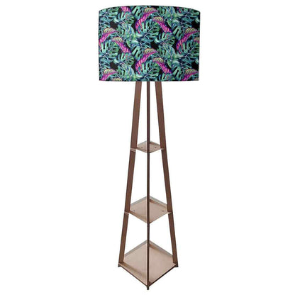 Large Wooden Floor Lamp for Bedside Night Light - Multicolor Leaf Nutcase