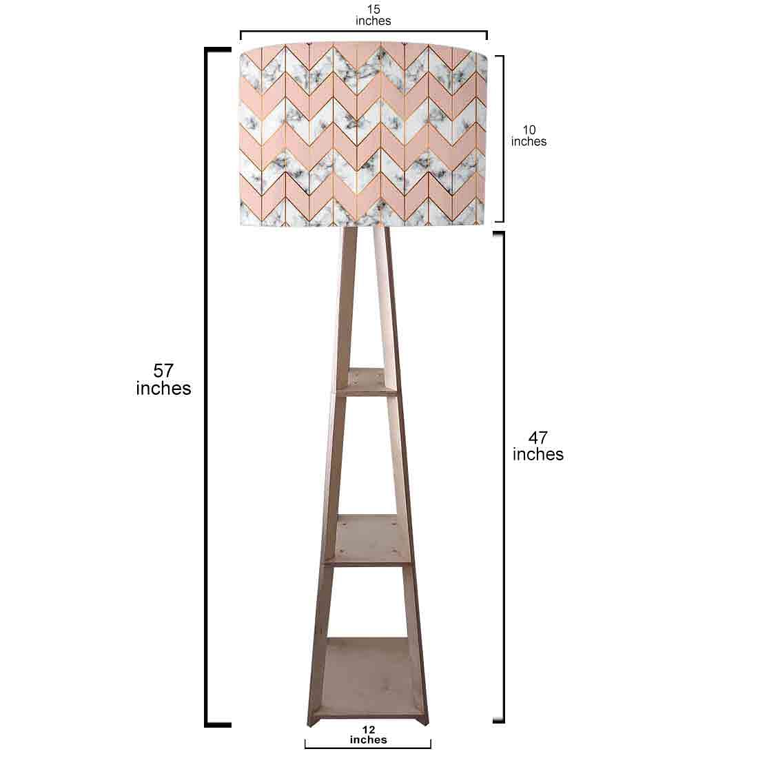 Peach Wooden Floor Lamp Home Centre Night Light Nutcase