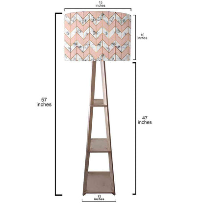 Peach Wooden Floor Lamp Home Centre Night Light Nutcase