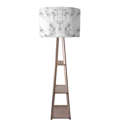 White Tripod Floor Lamp for Living Room - Marble Pastle Nutcase