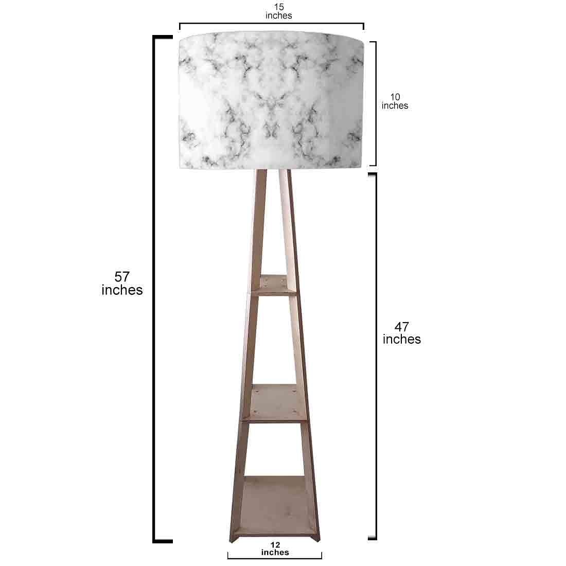 White Tripod Floor Lamp for Living Room - Marble Pastle Nutcase