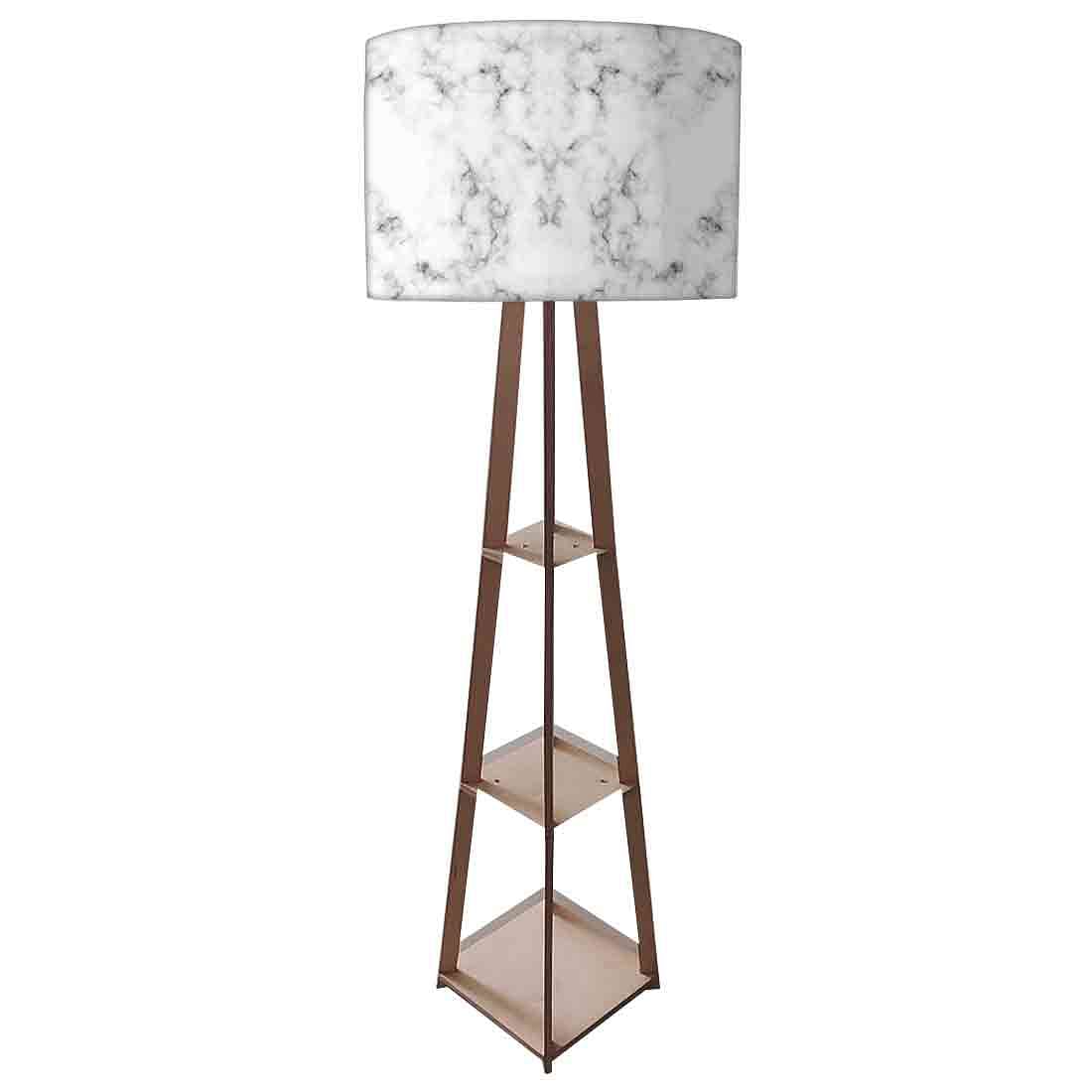 White Tripod Floor Lamp for Living Room - Marble Pastle Nutcase