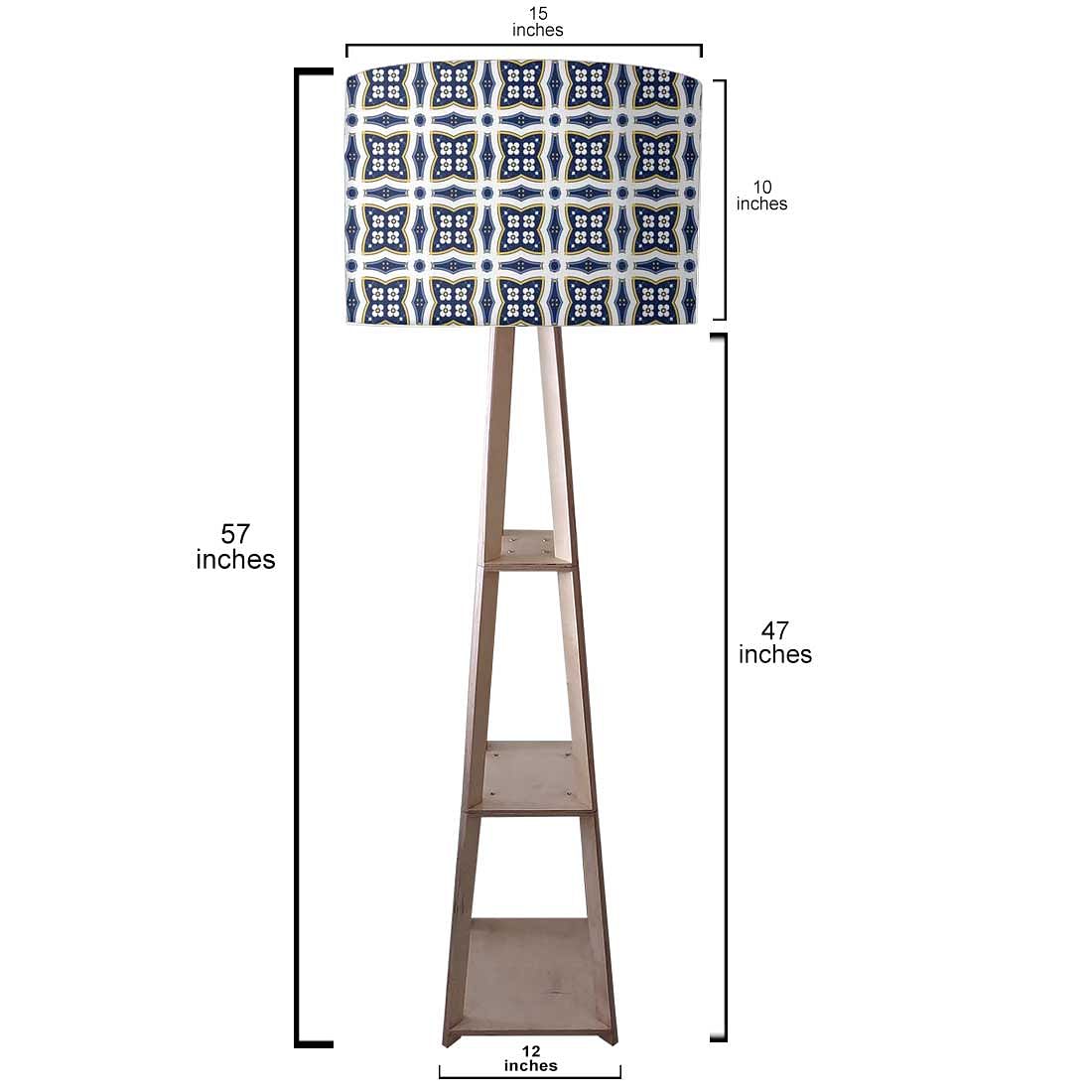 Large Wooden Tripod Night Lamp for Bedroom - Iberian Love Nutcase