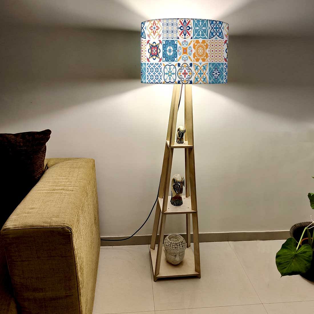 Wooden Floor Lamp Modern for Living Room Nutcase