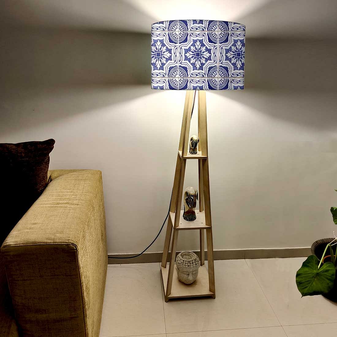 Modern Tripod Floor Lamp for Living Room - Morocco Mosaic Nutcase