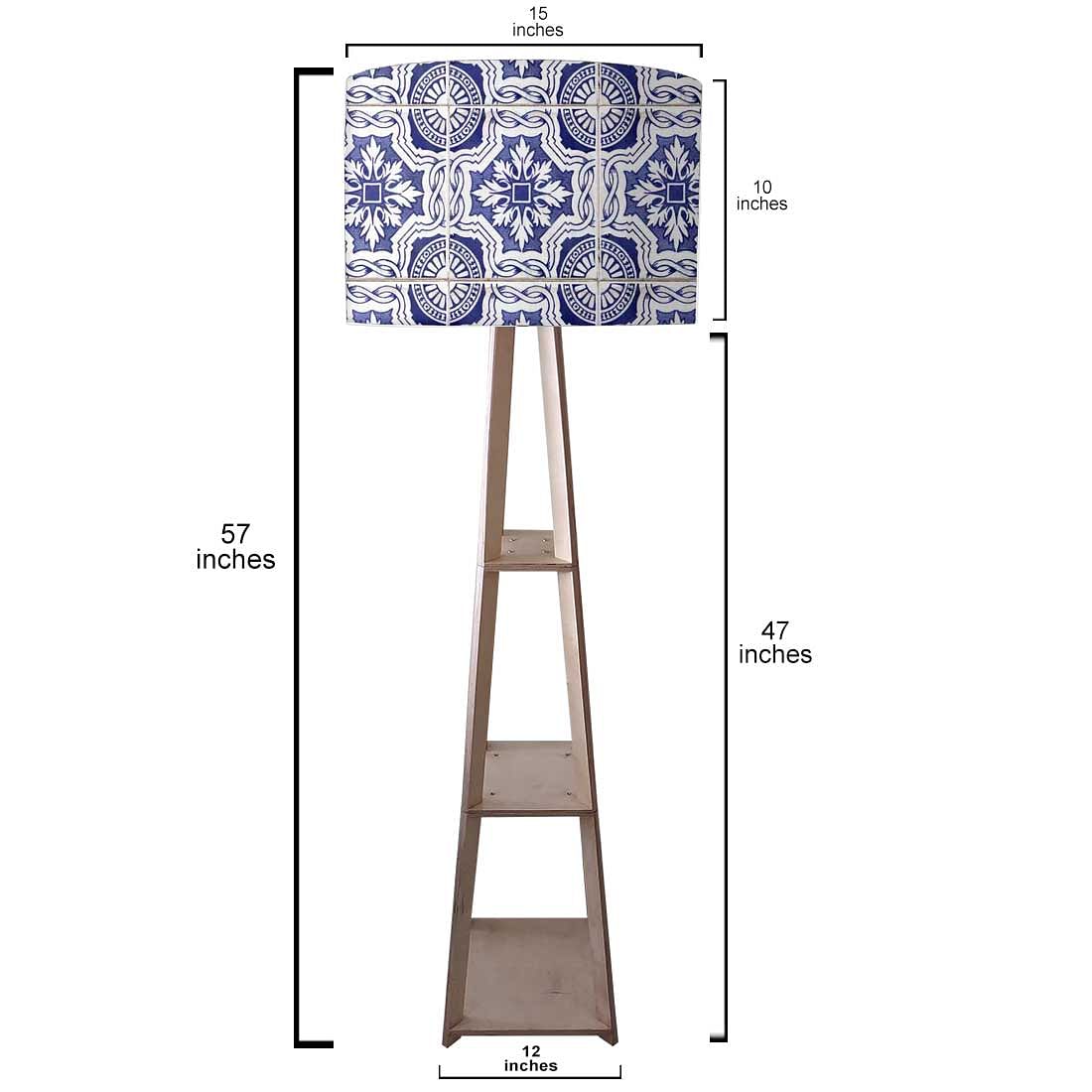 Modern Tripod Floor Lamp for Living Room - Morocco Mosaic Nutcase