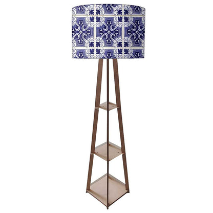 Designer Tripod Lamp Stand Floor Lamp - Blue Lace Nutcase