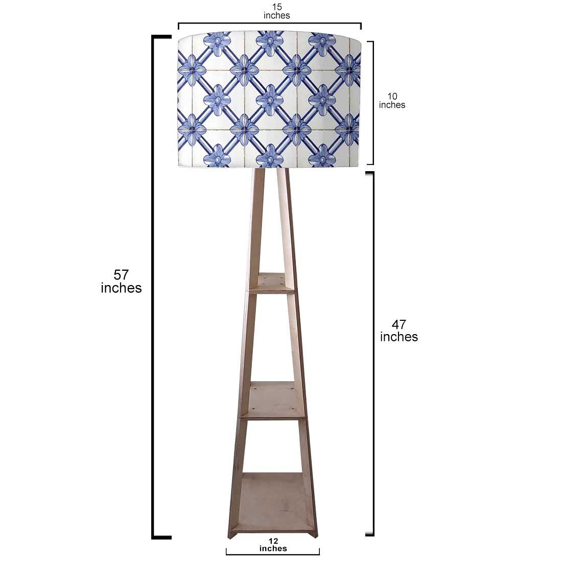 Floor Standing Lamps for Living Room - Portuguese Checks Nutcase