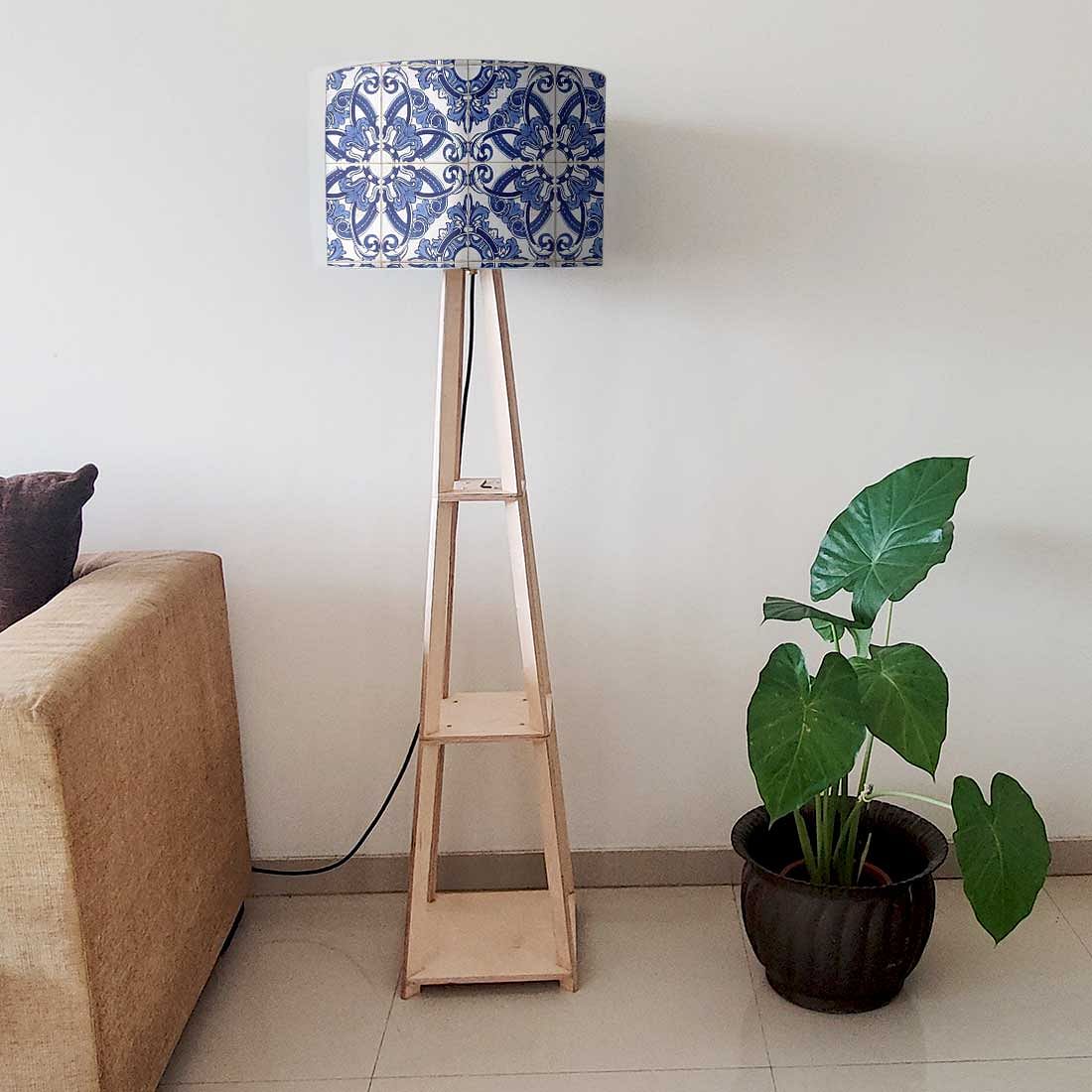 Wooden Tripod Floor Lamp for Living Room Light Nutcase