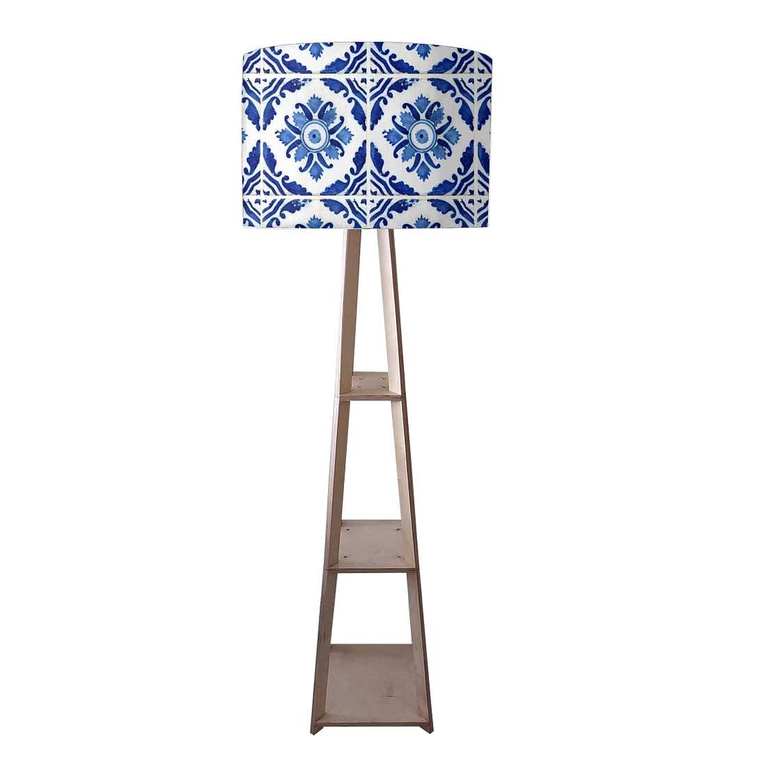 Tripod Wooden Floor Lamps For Bedroom - Floral Art Nutcase