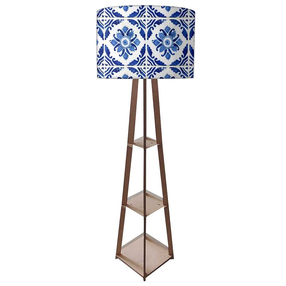 Tripod Wooden Floor Lamps For Bedroom - Floral Art Nutcase