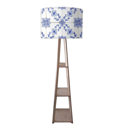 Wooden Corner Lamps with Shelves - Spanish Tiles Nutcase