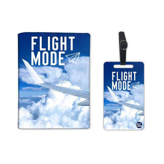 Passport Cover Holder Travel Case With Luggage Tag - Flight Mode Nutcase