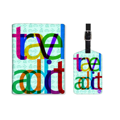 Passport Cover Holder Travel Case With Luggage Tag - Travel Adit Nutcase