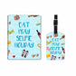 Passport Cover Holder Travel Case With Luggage Tag - Eat Pray Selfie Holiday Nutcase