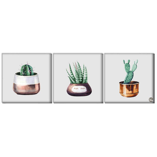 Wall Art Decor Panel For Home - Cactus Pot Nutcase
