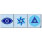 Decorative Wall Art Décor for Living Room Bedroom Dining Area Set of 3 - Evil Eye Protector Nutcase