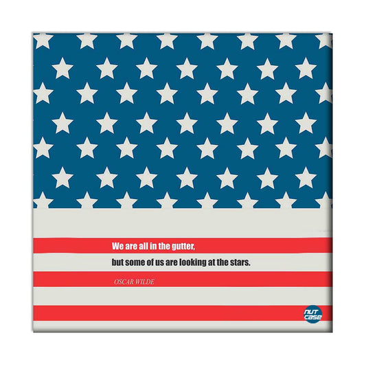 Wall Art Decor Panel For Home - Star Flag Nutcase