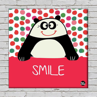 Wall Art Decor Panel For Home - Smily Panda Nutcase