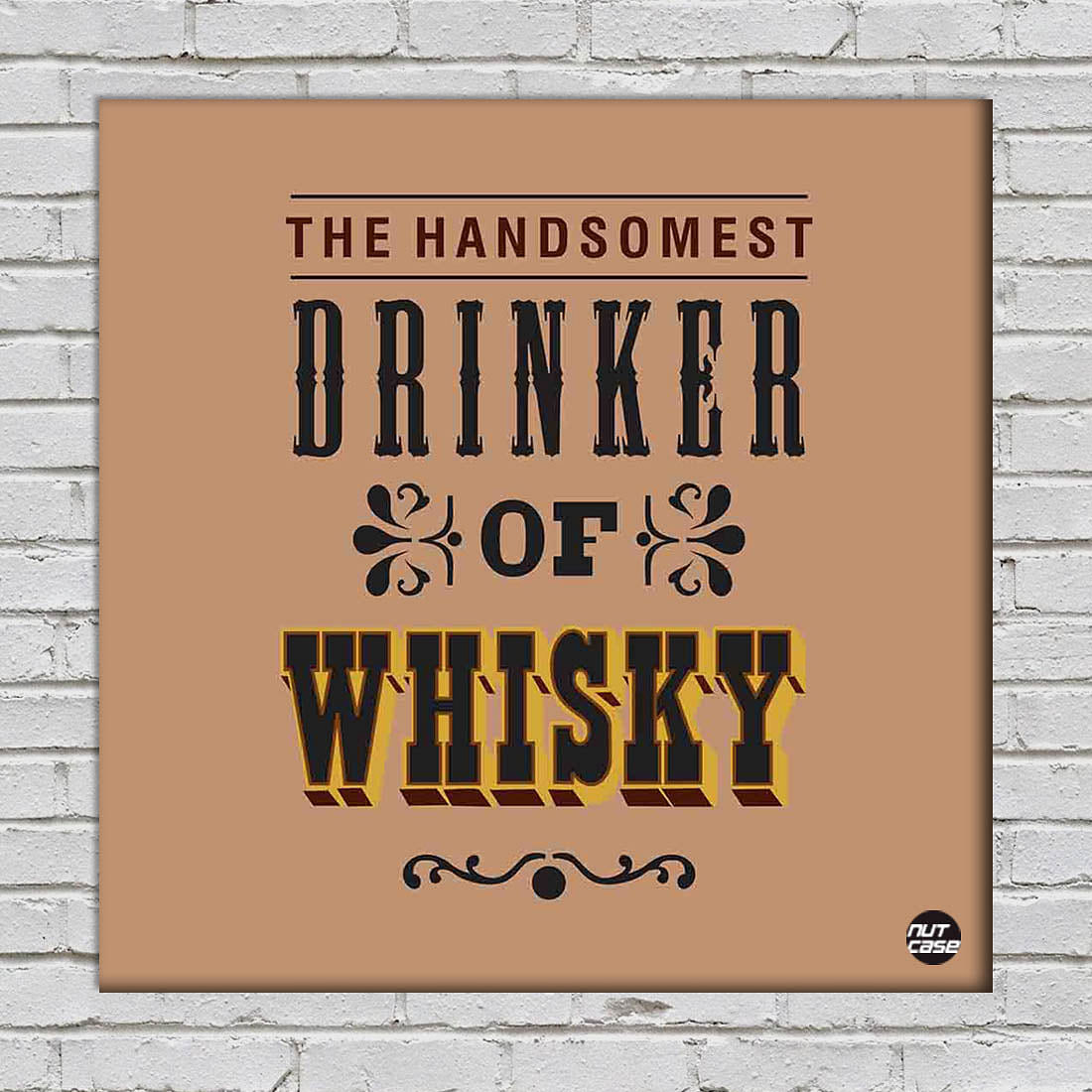 Wall Art Decor Panel For Home - Drinker of Whisky Nutcase