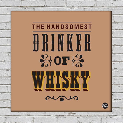 Wall Art Decor Panel For Home - Drinker of Whisky Nutcase