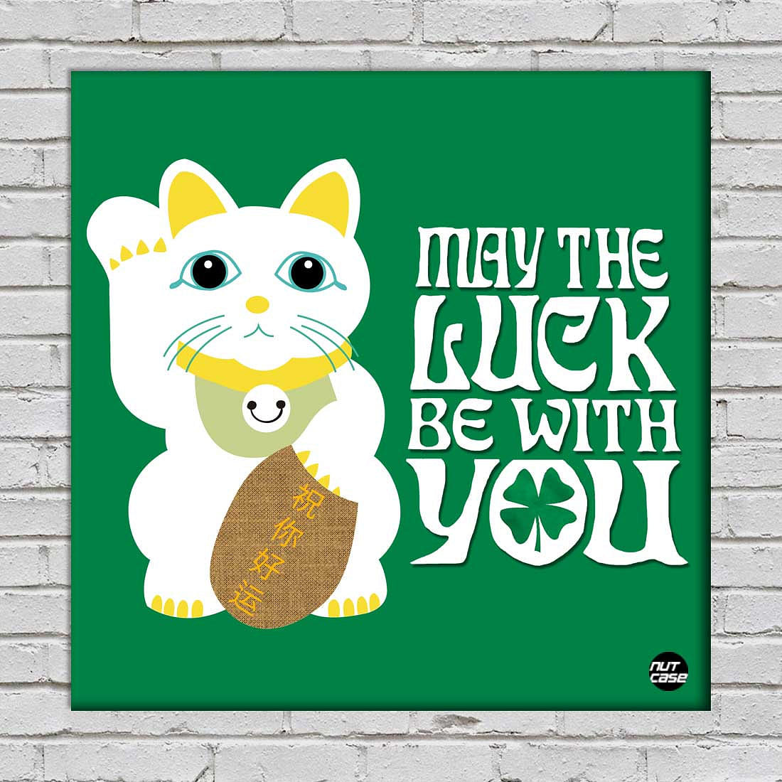 Wall Art Decor Panel For Home - Lucky Cat Nutcase