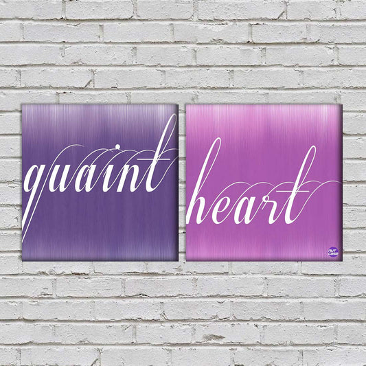 Wall Art Decor Panels Set Of 2 -  Quaint Heart Nutcase