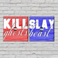 Wall Art Decor Panels Set Of 2 -  Kill Slay Nutcase