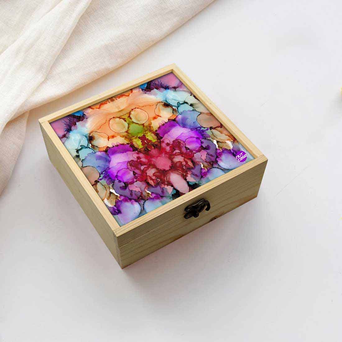 Jewellery Box Makepup Organizer -  Alcohol Ink Nutcase